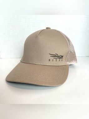 Sitka Hat Men's OS Adjustable Beige Mid Pro Trucker Snapback Hunting Outdoor